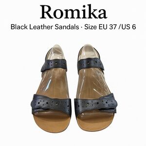 Romika Black Leather Sandals · Size EU 37 / US 6.5